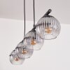 Koyoto Hanglamp, Kogellampje, Hanglamp Duidelijk, Rookkleurig, 4-lichts