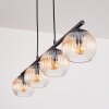 Koyoto Hanglamp, Kogellampje, Hanglamp Amber, Duidelijk, 4-lichts
