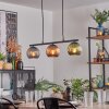 Koyoto Hanglamp, Kogellampje, Hanglamp Blauw, Groen, Koperkleurig, 3-lichts