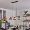 Koyoto Hanglamp, Kogellampje, Hanglamp Blauw, Groen, Koperkleurig, 3-lichts
