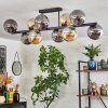 Gastor Plafondlamp, Kogellampje Amber, Rookkleurig, 10-lichts
