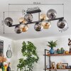 Gastor Plafondlamp, Kogellampje Amber, Rookkleurig, 10-lichts