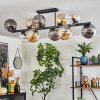 Gastor Plafondlamp, Kogellampje Amber, Duidelijk, Rookkleurig, 10-lichts