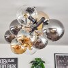 Gastor Plafondlamp, Kogellampje Amber, Duidelijk, Rookkleurig, 10-lichts