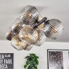 Koyoto Plafondlamp, Kogellampje Amber, Duidelijk, Rookkleurig, 10-lichts