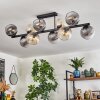 Koyoto Plafondlamp, Kogellampje Amber, Duidelijk, Rookkleurig, 10-lichts