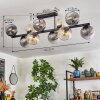 Koyoto Plafondlamp, Kogellampje Amber, Duidelijk, Rookkleurig, 10-lichts