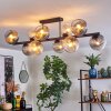 Koyoto Plafondlamp, Kogellampje Amber, Duidelijk, Rookkleurig, 10-lichts