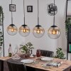 Gastor Hanglamp, Kogellampje, Hanglamp Amber, Duidelijk, 4-lichts