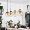 Gastor Hanglamp, Kogellampje, Hanglamp Amber, Duidelijk, 4-lichts