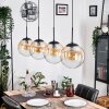 Gastor Hanglamp, Kogellampje, Hanglamp Amber, Duidelijk, 4-lichts