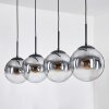Gastor Hanglamp, Kogellampje, Hanglamp Duidelijk, Rookkleurig, 4-lichts