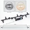 Gastor Plafondlamp, Kogellampje Amber, Duidelijk, Rookkleurig, 10-lichts
