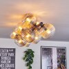 Gastor Plafondlamp, Kogellampje Amber, Duidelijk, Rookkleurig, 10-lichts