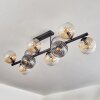 Gastor Plafondlamp, Kogellampje Amber, Duidelijk, Rookkleurig, 10-lichts