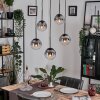 Gastor Hanglamp, Kogellampje, Hanglamp Duidelijk, Rookkleurig, 5-lichts