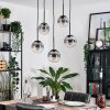 Gastor Hanglamp, Kogellampje, Hanglamp Duidelijk, Rookkleurig, 5-lichts