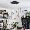 Gastor Hanglamp, Kogellampje, Hanglamp Amber, Duidelijk, Rookkleurig, 5-lichts