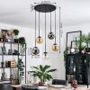 Gastor Hanglamp, Kogellampje, Hanglamp Amber, Duidelijk, Rookkleurig, 5-lichts