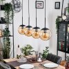 Gastor Hanglamp, Kogellampje, Hanglamp Amber, 4-lichts