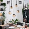 Gastor Hanglamp, Kogellampje, Hanglamp Amber, Duidelijk, 5-lichts