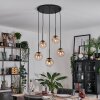 Gastor Hanglamp, Kogellampje, Hanglamp Amber, Duidelijk, 5-lichts