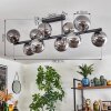Gastor Plafondlamp, Kogellampje Rookkleurig, 10-lichts