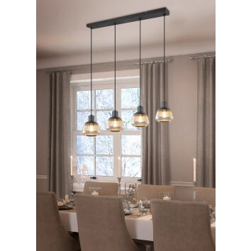 Trio verlichting Tarifa Hanglamp Zwart, 4-lichts
