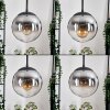 Gastor Hanglamp, Kogellampje, Hanglamp Duidelijk, Rookkleurig, 4-lichts