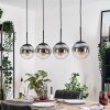 Gastor Hanglamp, Kogellampje, Hanglamp Duidelijk, Rookkleurig, 4-lichts