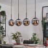 Gastor Hanglamp, Kogellampje, Hanglamp Chroom, Rookkleurig, 4-lichts