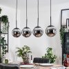 Gastor Hanglamp, Kogellampje, Hanglamp Chroom, Rookkleurig, 4-lichts