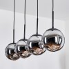 Gastor Hanglamp, Kogellampje, Hanglamp Chroom, Rookkleurig, 4-lichts