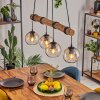 Koyoto Hanglamp, Kogellampje, Hanglamp Natuurlijke kleuren, Zwart, 4-lichts