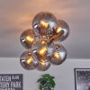 Gastor Plafondlamp, Kogellampje Rookkleurig, 8-lichts