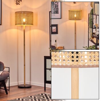 Barcos Staande lamp Natuurlijke kleuren, Zwart, 1-licht