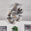 Gastor Plafondlamp, Kogellampje Duidelijk, Rookkleurig, 8-lichts