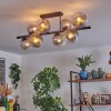 Gastor Plafondlamp, Kogellampje Duidelijk, Rookkleurig, 8-lichts