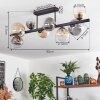 Chehalis Plafondlamp, Kogellampje Amber, Duidelijk, Rookkleurig, 8-lichts