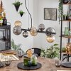 Chehalis Hanglamp, Kogellampje, Hanglamp Amber, Rookkleurig, 8-lichts