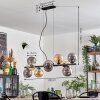 Gastor Hanglamp, Kogellampje, Hanglamp Amber, Rookkleurig, 10-lichts