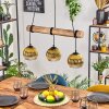 Koyoto Hanglamp, Kogellampje, Hanglamp Goud, Duidelijk, 3-lichts