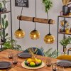 Koyoto Hanglamp, Kogellampje, Hanglamp Goud, Duidelijk, 3-lichts
