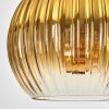 Koyoto Hanglamp, Kogellampje, Hanglamp Goud, Duidelijk, 3-lichts