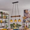 Koyoto Hanglamp, Kogellampje, Hanglamp Goud, Duidelijk, 3-lichts
