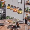 Koyoto Hanglamp, Kogellampje, Hanglamp Blauw, Groen, Koperkleurig, 4-lichts