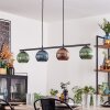 Koyoto Hanglamp, Kogellampje, Hanglamp Blauw, Groen, Koperkleurig, 4-lichts