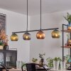 Koyoto Hanglamp, Kogellampje, Hanglamp Blauw, Groen, Koperkleurig, 4-lichts
