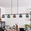 Koyoto Hanglamp, Kogellampje, Hanglamp Blauw, Groen, Koperkleurig, 5-lichts