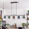 Koyoto Hanglamp, Kogellampje, Hanglamp Blauw, Groen, Koperkleurig, 5-lichts